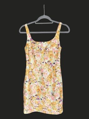 LEIFSDOTTIR ANTHROPOLOGIE Aurelian Brocade Dress Metallic Floral 2